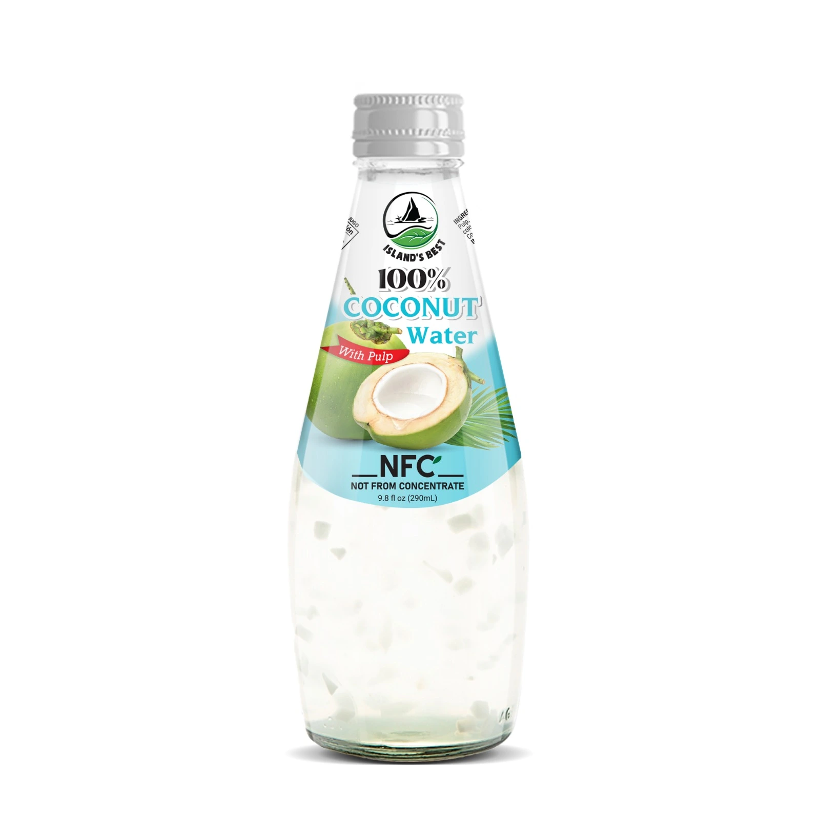 100% Coconut Water with Pulp – Premium Glass Bottle